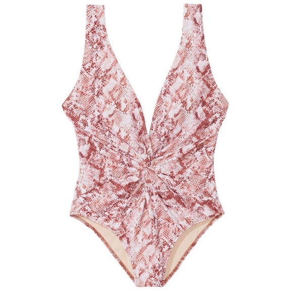 NWT Victoria’s Secret Sexy Snake Print Plunge One Piece Swimsuit | SMALL - Picture 2 of 5